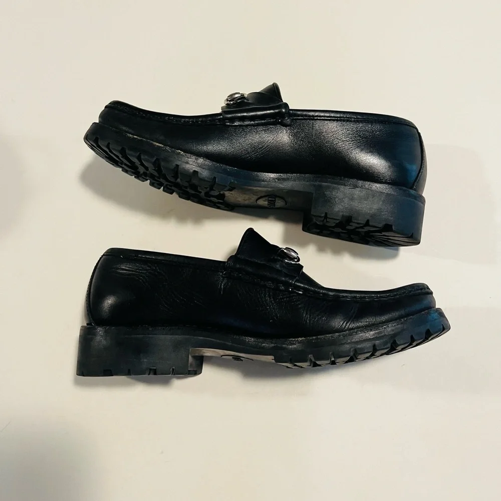 Gucci Black Leather Horsebit Classic Men’s Loafers Size 7.5 B - Picture 5 of 7
